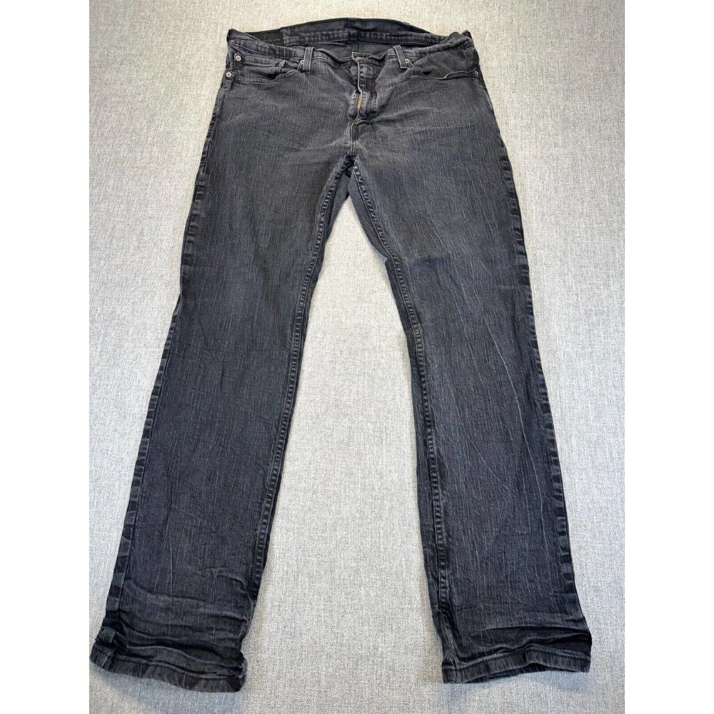 Levi's 559 Men's Jeans Slim Straight 38x34 Black Dark Wash Stretch